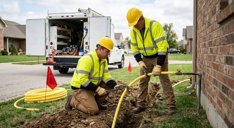 Gas Line Rerouting in Fredericksburg, VA